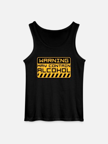 Warning May Contain Alcohol - Gildan Men’s Tank Top - black