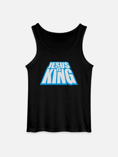 jesus is king quote - Gildan Men’s Tank Top - black