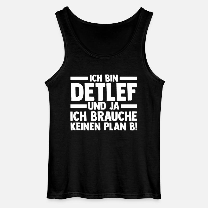 First name Detlef - Gildan Men’s Tank Top - black