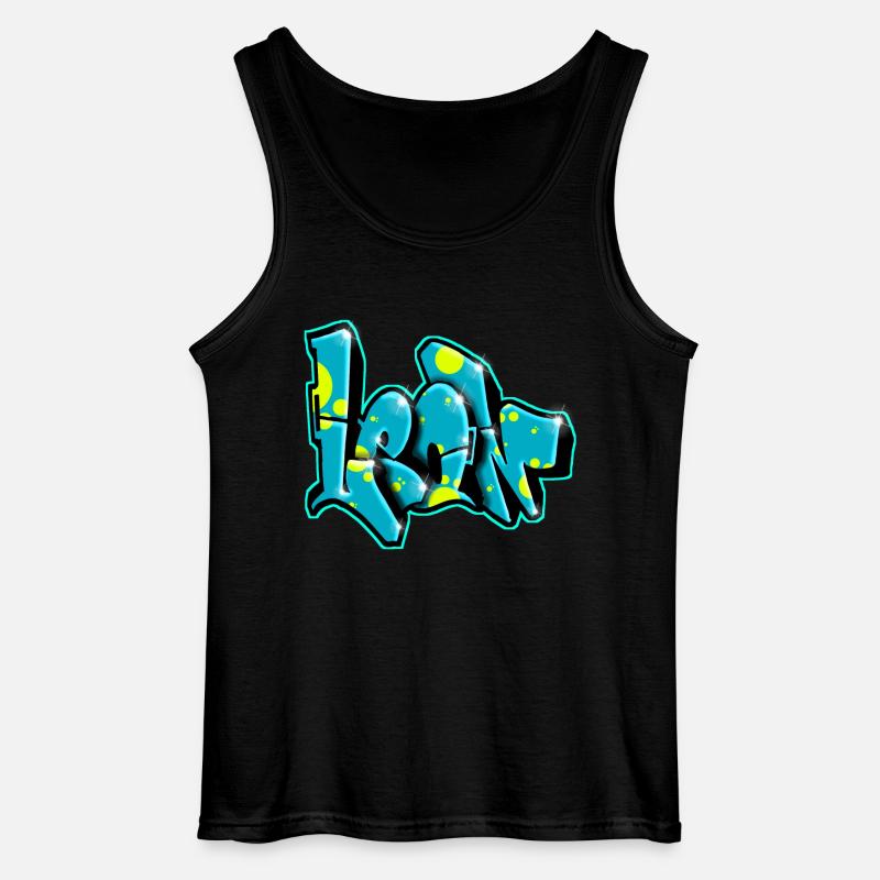 LEON GRAFFITI NAME Druck - Gildan Männer Tank Top - Schwarz
