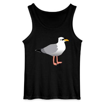 Coole Möwe - Gildan Männer Tank Top - Schwarz - Vorne - AI Model Male 185 dark (185cm)