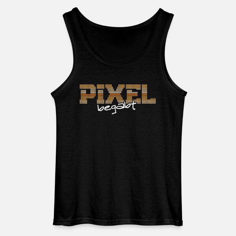 Pixel begabt - Gildan Männer Tank Top - Schwarz