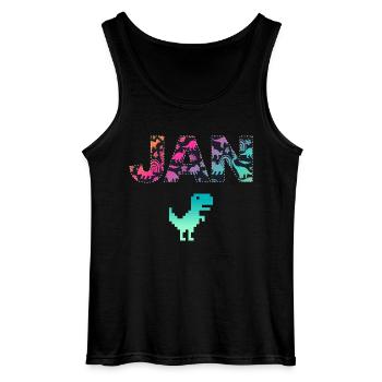 JAN - Schöner Jungen Name mit Dinosaurier - Gildan Männer Tank Top - Schwarz - Vorne - AI Model Male 185 dark (185cm)