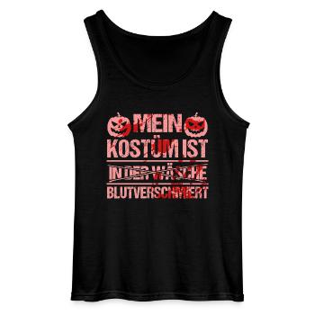 My costume is smeared with blood in the laundry - Gildan Men’s Tank Top - black - Front - AI Model Male 185 dark (185cm)