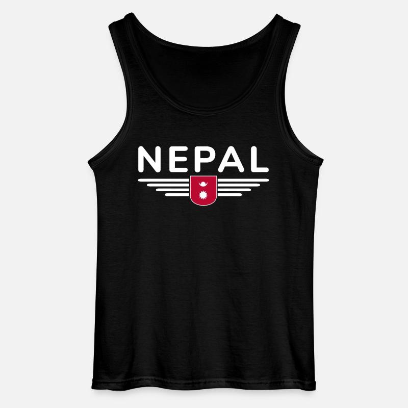 Nepal Design – Himalaya Abenteuer - Gildan Männer Tank Top - Schwarz