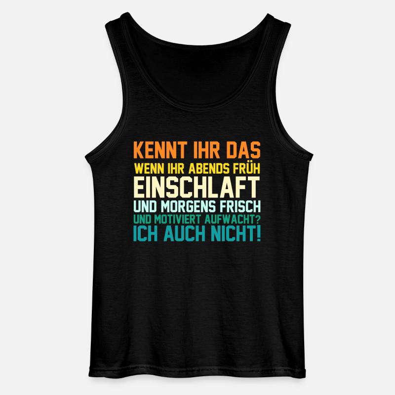 Faulenzer Langschläfer Motivation - Gildan Männer Tank Top - Schwarz