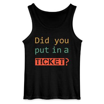DID YOU PUT IN A TICKET – IT Admin PC Humor Witze - Gildan Männer Tank Top - Schwarz - Vorne - AI Model Male 185 dark (185cm)