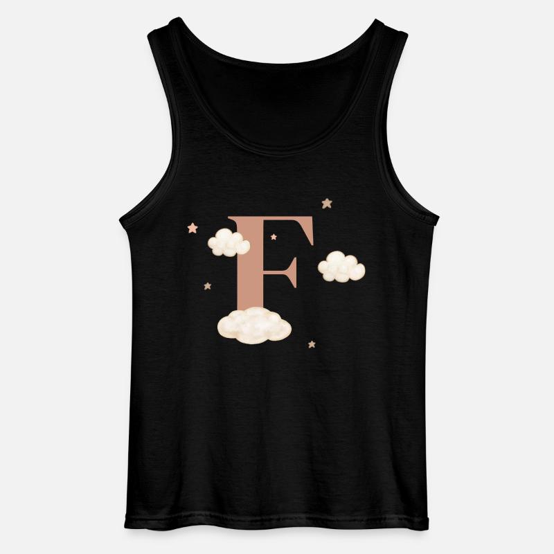 Buchstabe f bewölkt Sterne - Gildan Männer Tank Top - Schwarz