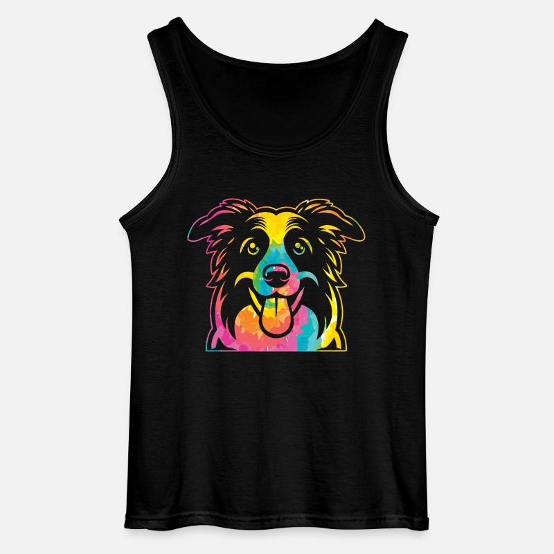 Border Collie - Gildan Männer Tank Top - Schwarz