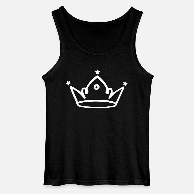 krone - Gildan Männer Tank Top - Schwarz