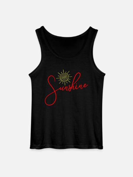 Sunshine Sun Icon - Gildan Men’s Tank Top - black
