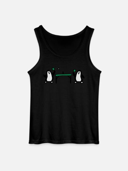 Penguin Table Tennis 3 - Gildan Men’s Tank Top - black