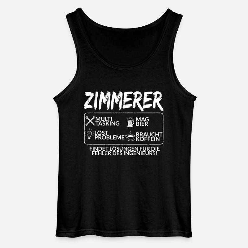 Der Zimmerer - Gildan Männer Tank Top - Schwarz