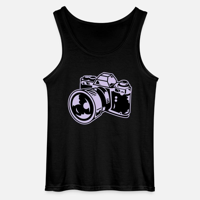 camera - Gildan Männer Tank Top - Schwarz