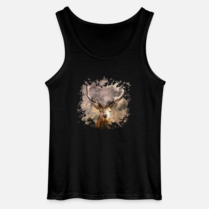 deer - Gildan Men’s Tank Top - black