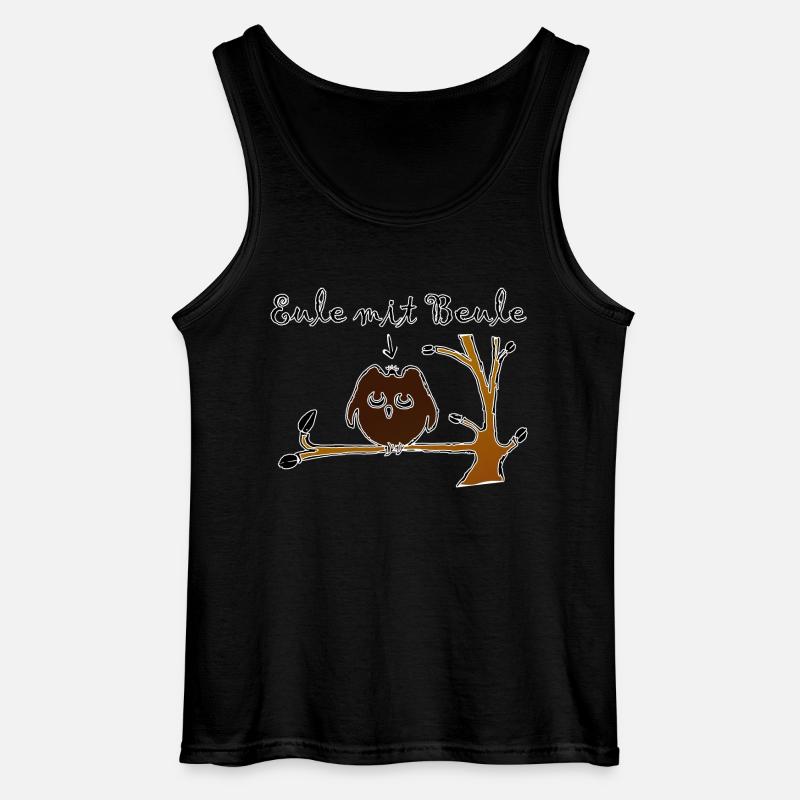 Eule mit Beule - Gildan Männer Tank Top - Schwarz