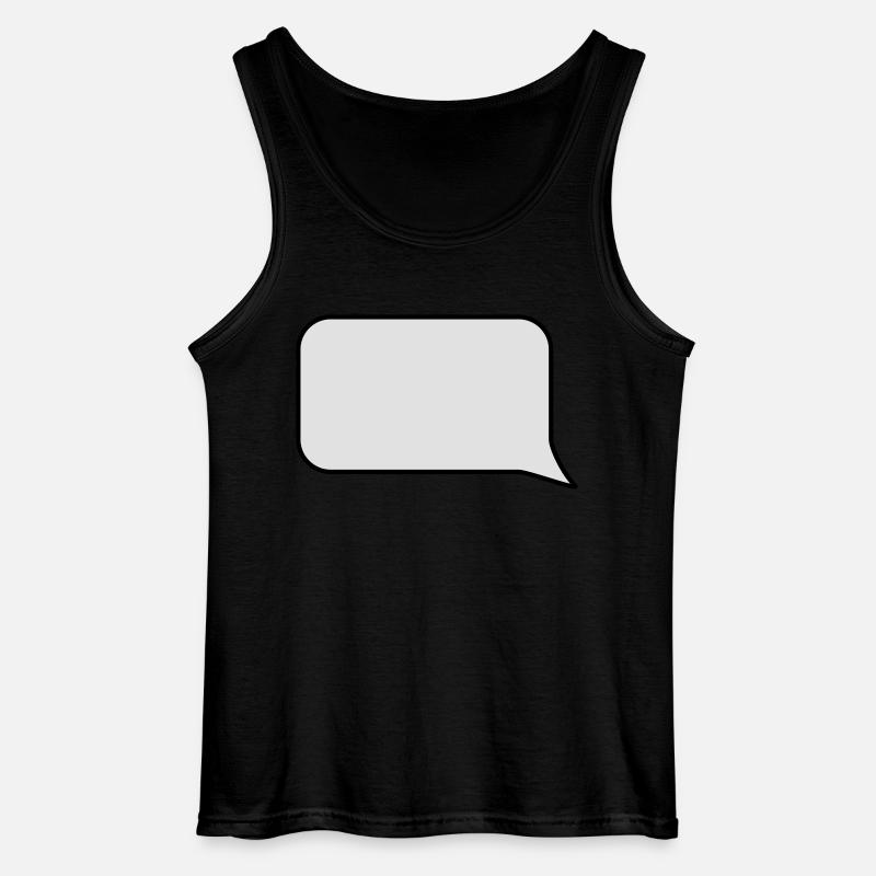 Sprechblase // Comic // Spruch machen // Aussage - Gildan Männer Tank Top - Schwarz