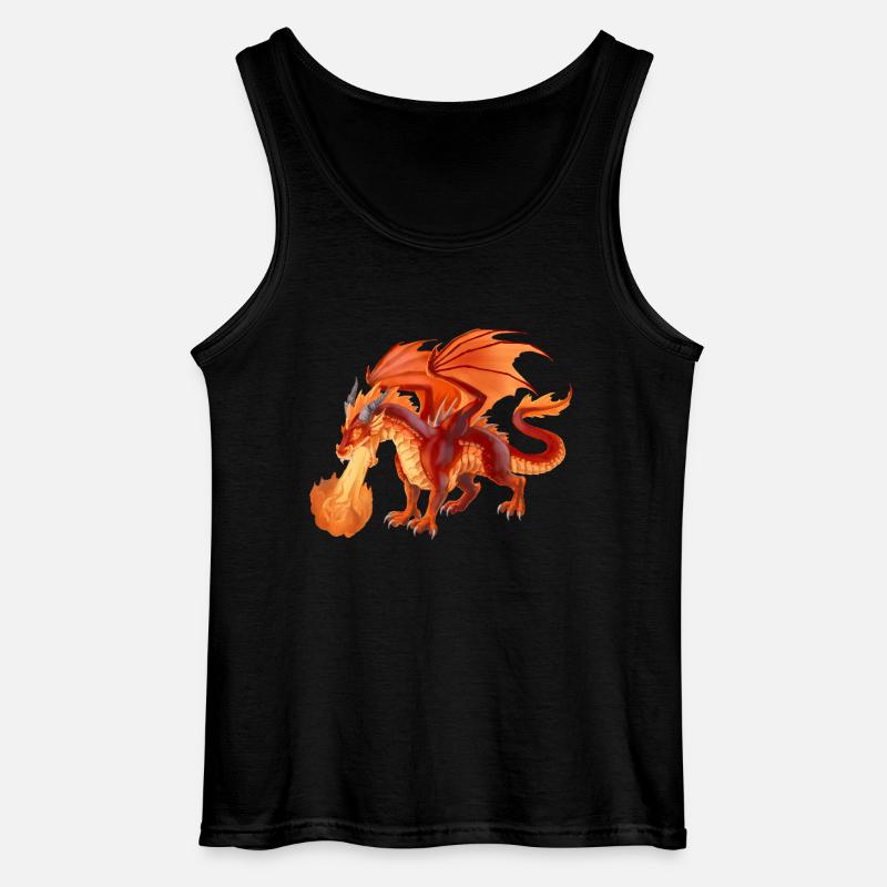 fire dragon - Gildan Männer Tank Top - Schwarz
