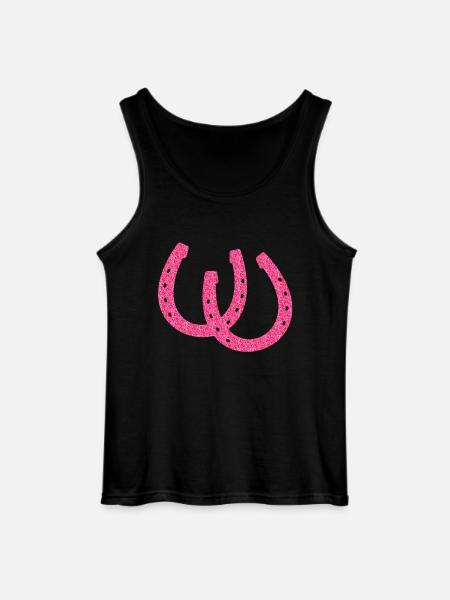 sparkling horseshoes - Gildan Men’s Tank Top - black