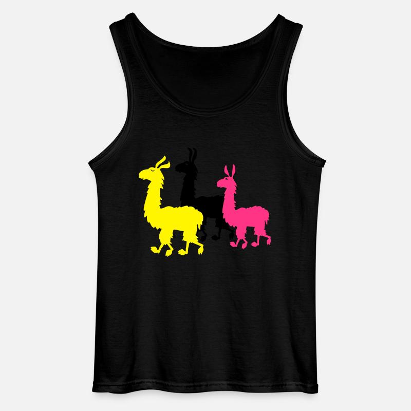 M- Lamas - Gildan Männer Tank Top - Schwarz