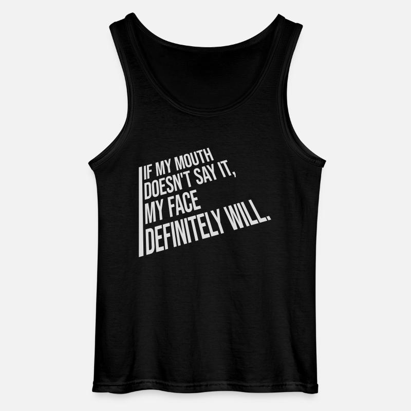 my face definitely will - Gildan Männer Tank Top - Schwarz