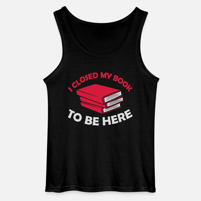 I closed my book - Gildan Männer Tank Top - Schwarz