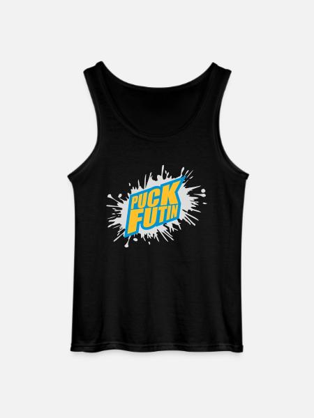 puck futin logo design - Gildan Men’s Tank Top - black