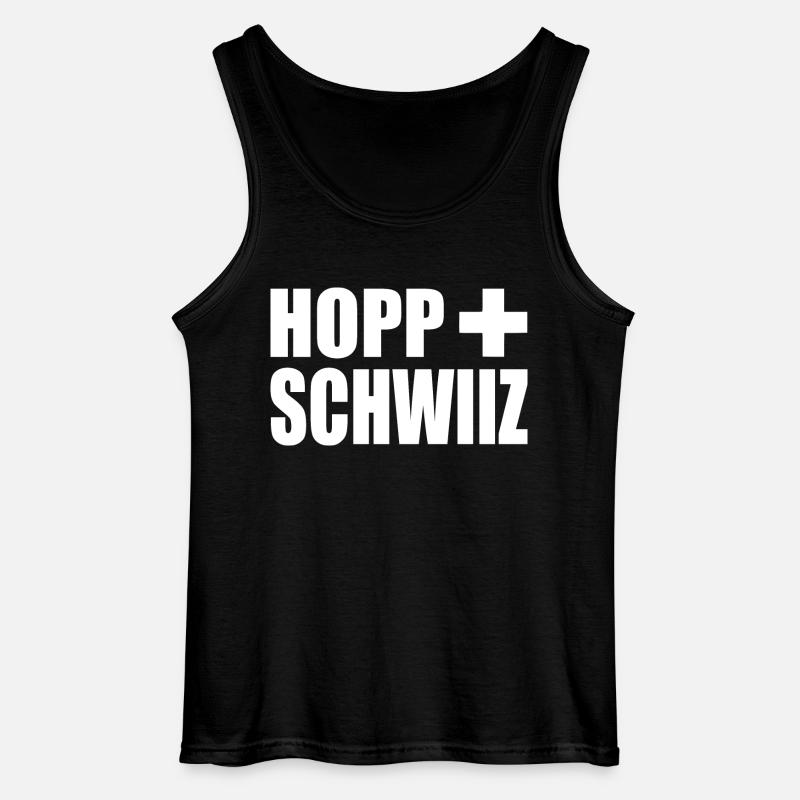 Hopp schwiiz - Gildan Männer Tank Top - Schwarz