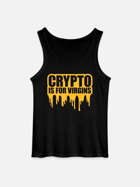 crypto is for virgins - Gildan Men’s Tank Top - black