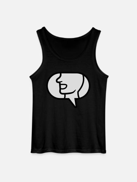 Communicate icon talk speech bubble - Gildan Men’s Tank Top - black