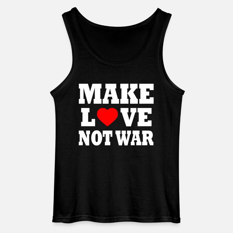 Make love not war - Gildan Männer Tank Top - Schwarz