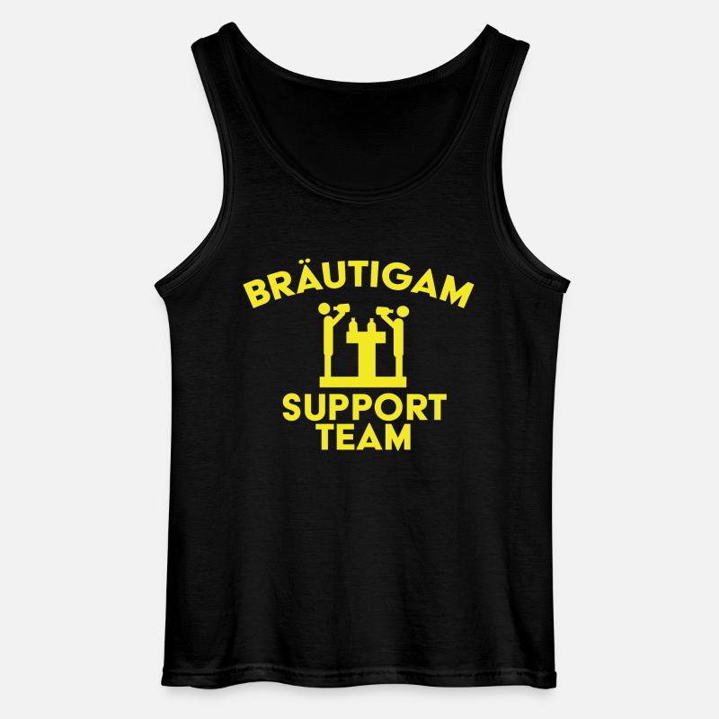 Bräutigam Support Team - Gildan Männer Tank Top - Schwarz