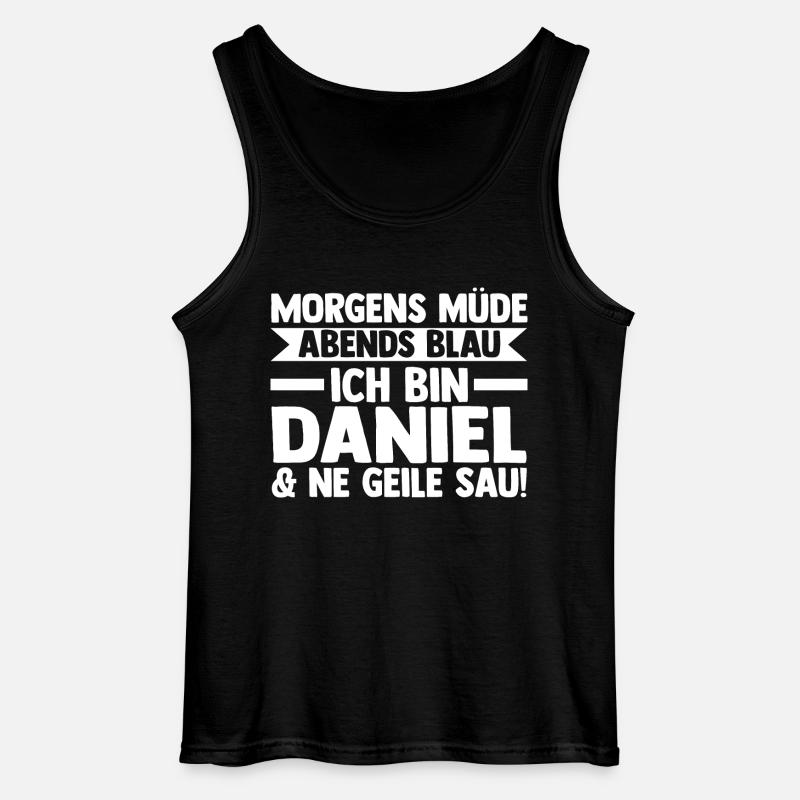 First name Daniel - Gildan Men’s Tank Top - black