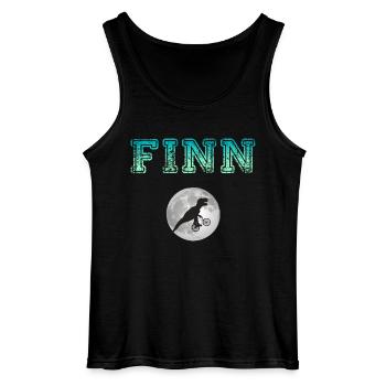 FINN - Beau prénom de garçon avec dinosaure - Débardeur Gildan Homme - noir - Devant - AI Model Male 185 dark (185cm)
