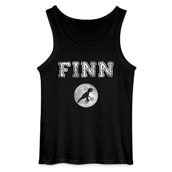 FINN - Beau prénom de garçon avec dinosaure - Débardeur Gildan Homme - noir - Devant - AI Model Male 185 dark (185cm)