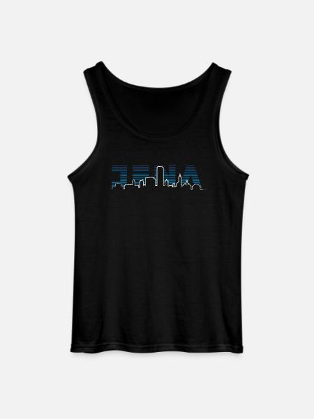 Jena Silhouette Skyline - Gildan Men’s Tank Top - black