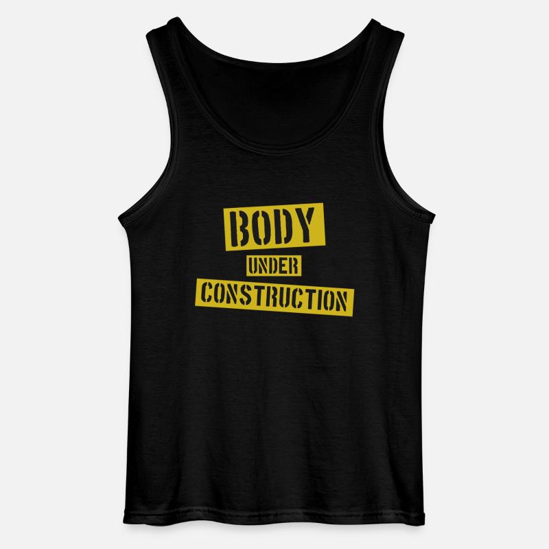 Body under Construction - Gildan Männer Tank Top - Schwarz