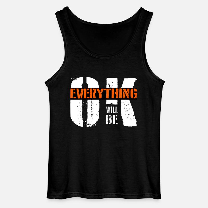 everything will be ok - Gildan Männer Tank Top - Schwarz