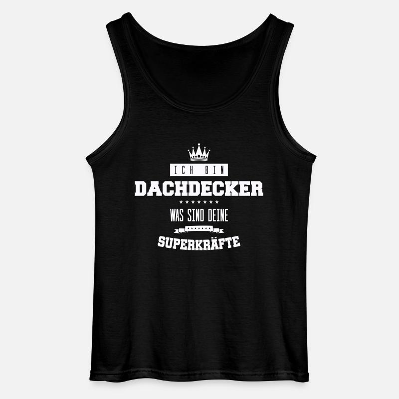 dachdecker spruch - Gildan Männer Tank Top - Schwarz