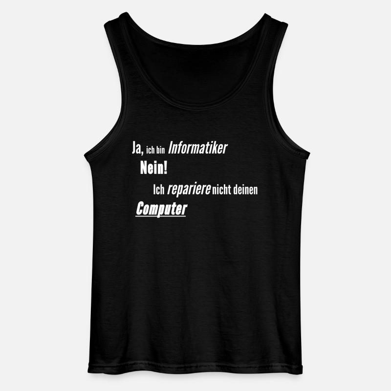 Informatiker Computer kaputt - Gildan Männer Tank Top - Schwarz