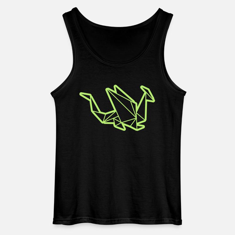 Origami: stolzer Drache - Gildan Männer Tank Top - Schwarz