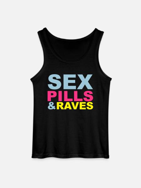 Sex Pills Raves - Gildan Men’s Tank Top - black