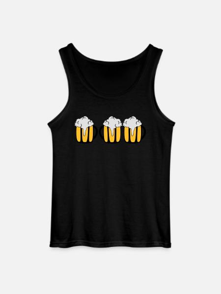 3 Biergläser - Gildan Männer Tank Top - Schwarz
