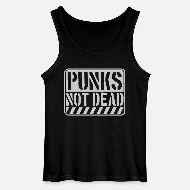 punks not dead Zitat - Gildan Männer Tank Top - Schwarz