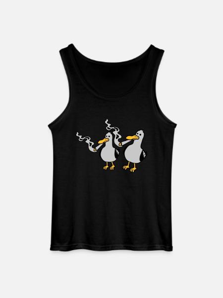 2 Stoner Seagull Friends - Gildan Men’s Tank Top - black