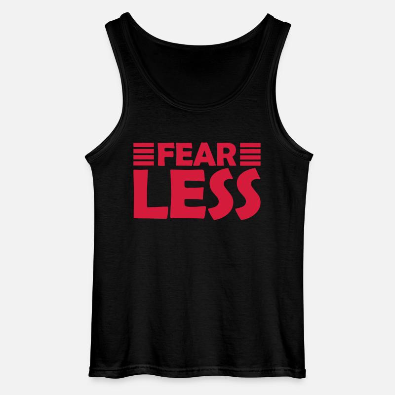 fearless Text Zitat Design - Gildan Männer Tank Top - Schwarz