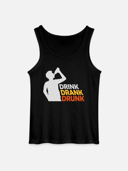 drink drank drunk quote - Gildan Men’s Tank Top - black