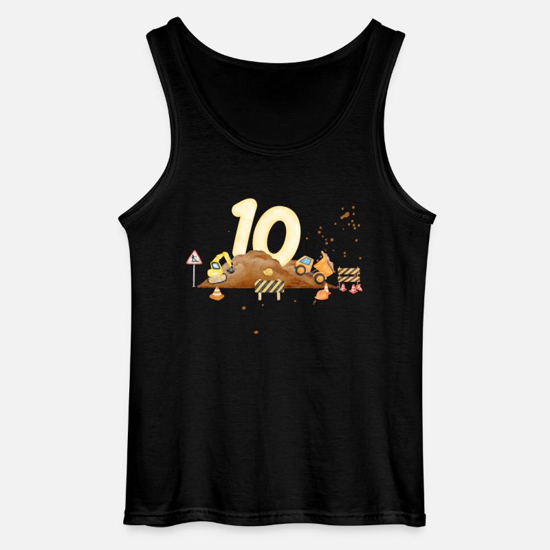 10-jähriges Jubiläum Baustelle - Gildan Männer Tank Top - Schwarz