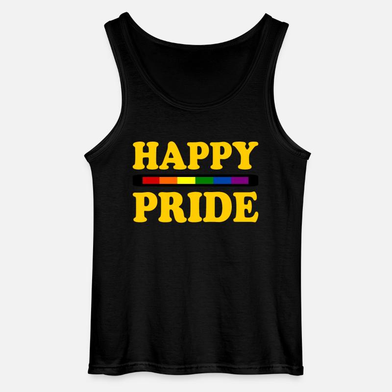 Happy pride - Gildan Männer Tank Top - Schwarz