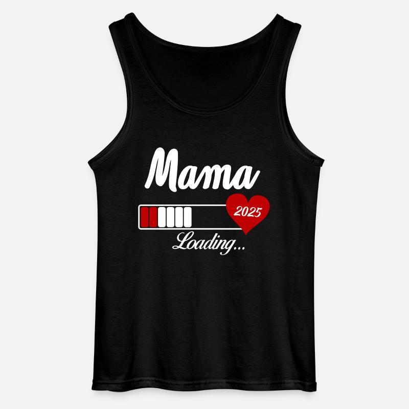 mama loading 2025 - Gildan Männer Tank Top - Schwarz
